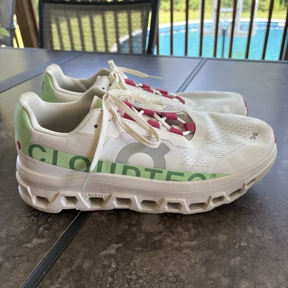 On Cloudmonster Men's 11 Women's 12 White Lima Road Running Athletic Sneakers